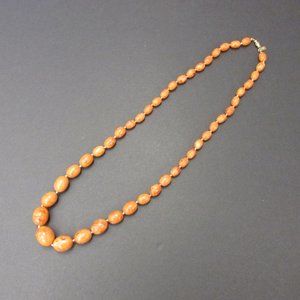 1990s Kenneth Lane Faux Tangerine Agate Necklace